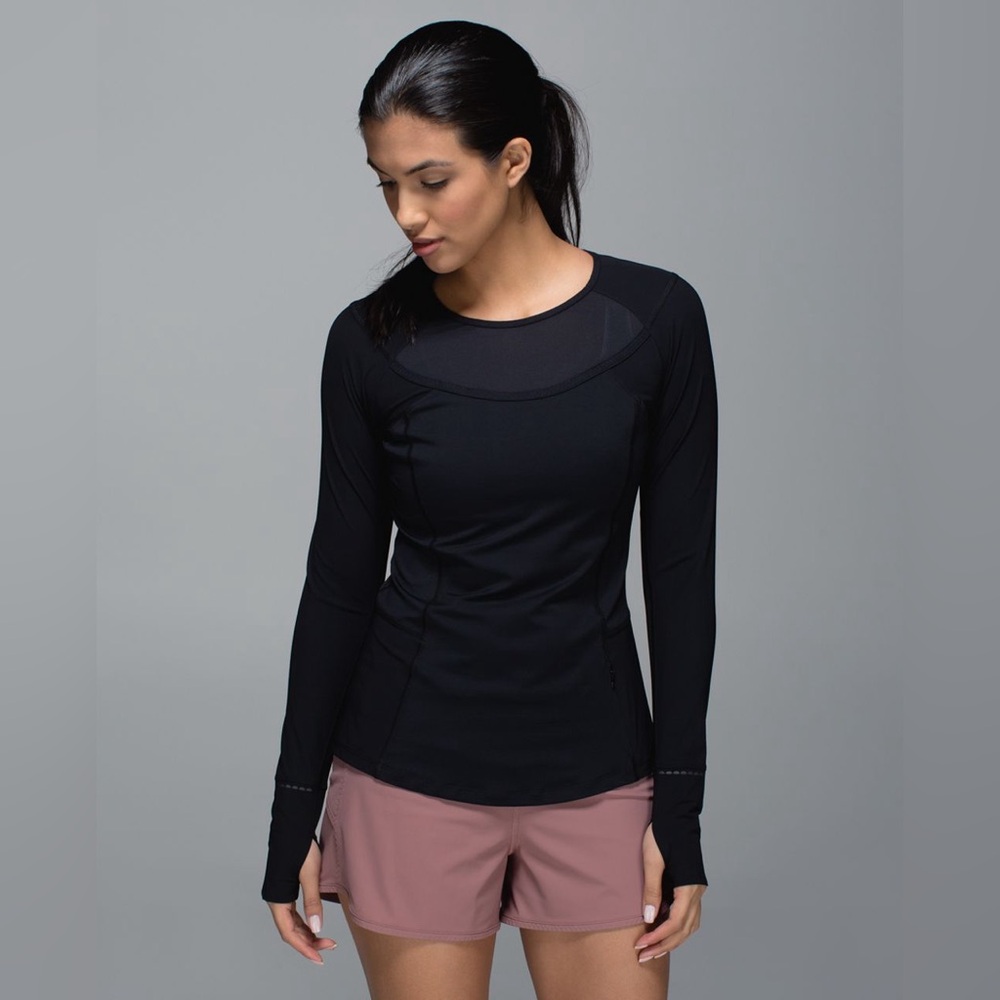 Lululemon Trail Bound Long Sleeve, Black, Size 4